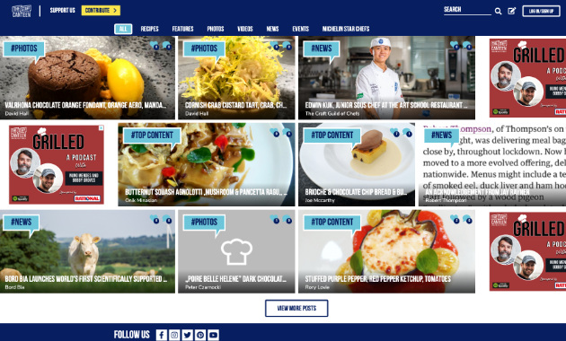 The Staff Canteen layout encourages interaction with content