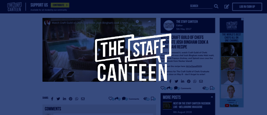 The Staff Canteen branding and colour palette
