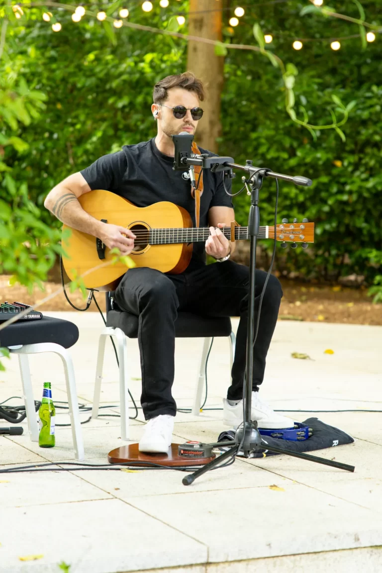 Event photography of a musician with a guitar