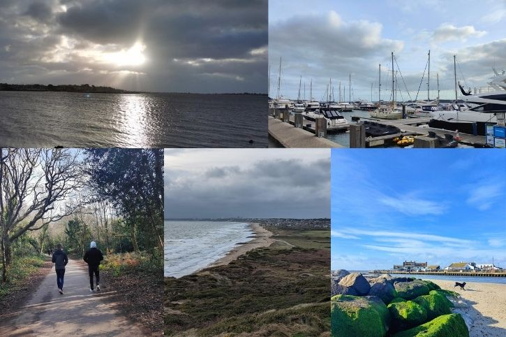 A collage of our various scenic walks