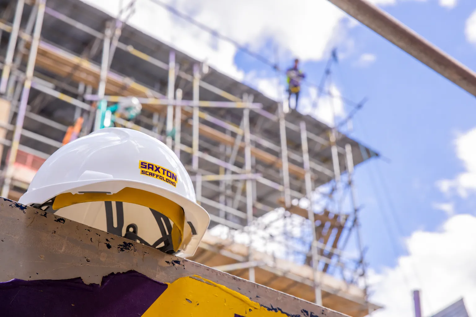 Safety First_ Saxton Scaffolding Hard Hat