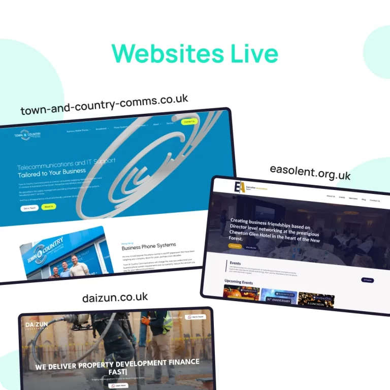 September Monthly Roundup - Websites live